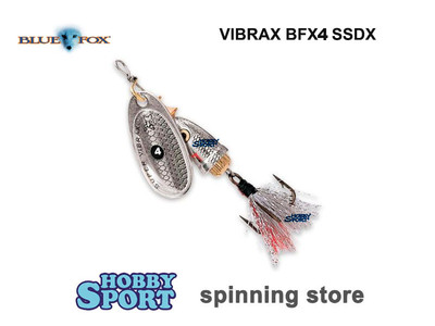 VIBRAX FOXTAIL 4 COL SSDX SILVER BFX4 10 GR CUCCHIAINO ROTANTE BLUE FOX SPINNING