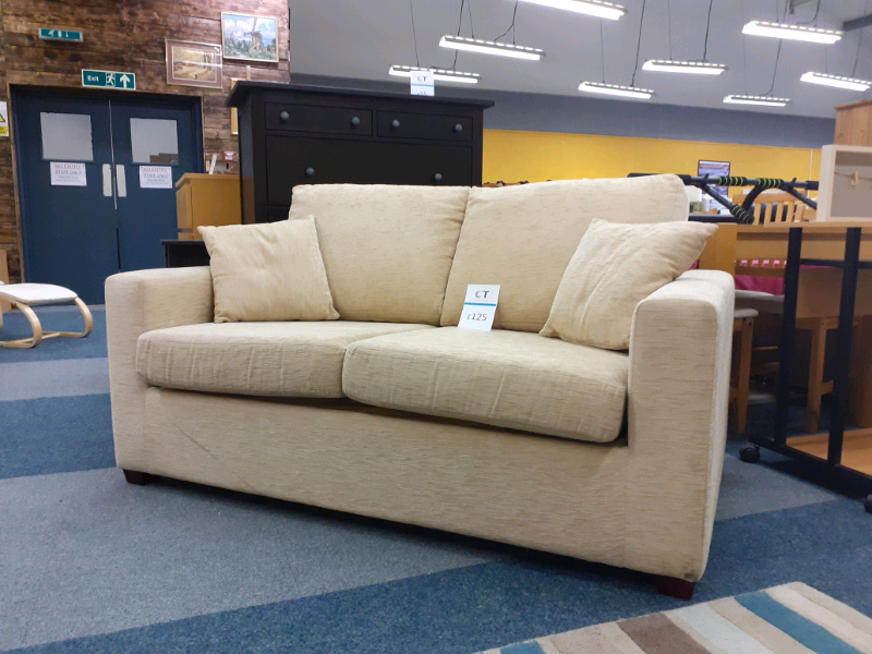 cream pull out sofa bed