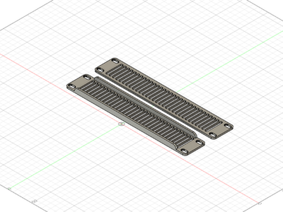 10 Inch 1U Rack Mount Blank Panel - ASA 3D Printed - Homelab Server Rack Bracket