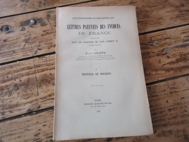 Rare Lettres Patentes Des Eveques De France Elie Griffe Pape Clement Vi Bourges