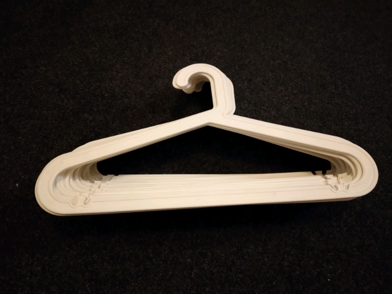 IKEA bagis adult white coat clothes hangers 42cm x 22 in Erskine