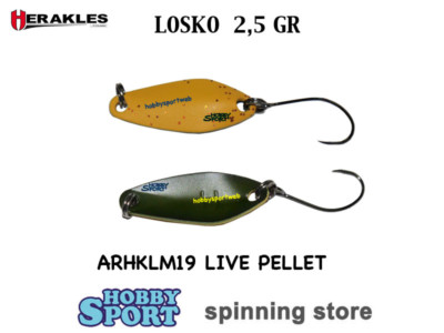 LOSKO SPOON ARHKLM19 LIVE PELLET GR 2,5  ONDULANTE HERAKLES AREA TROUT SPINNING