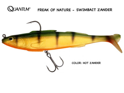 FREAK OF NATURE SWIMBAIT ZANDER 60 GR HOT ZANDER 18 CM QUANTUM SPINNING LUCCIO