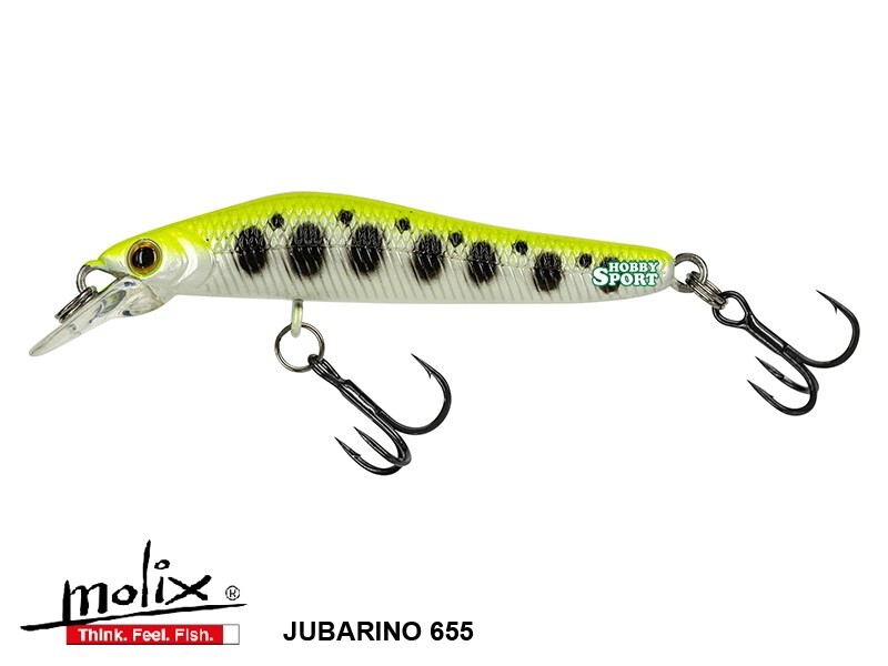 JUBARINO MOLIX  COL 655 CHART BLACK  PAR  2.5 GR  5 CM  SPINNING TROTA TORRENTE