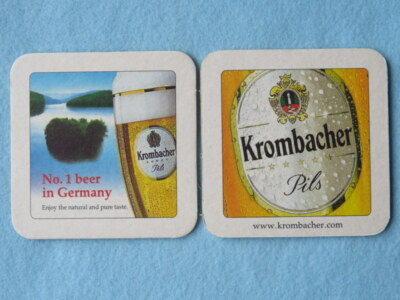 Beer Bar Coaster ~ KROMBACHER Pils ~ No.1 Beer in Germany...Natural & Pure Taste