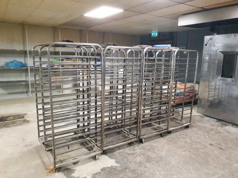 Bakery equipment. Polin double stainless Steel rack. in Stewarton