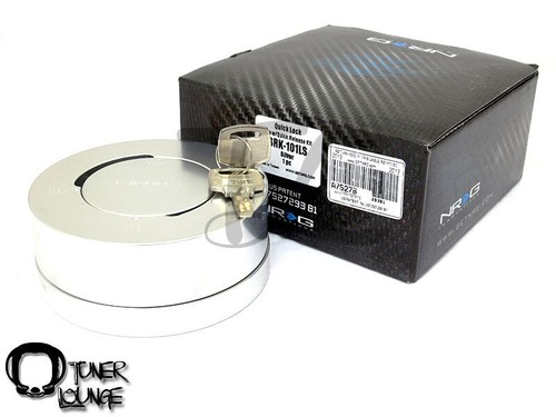 NRG STEERING WHEEL HUB QUICK RELEASE LOCK KIT WITH KEY SHINE SILVER SRK-101LS