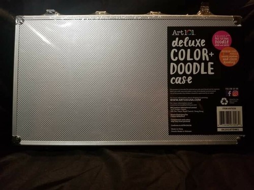 colored pencils and felt tip markers for adult coloring with case