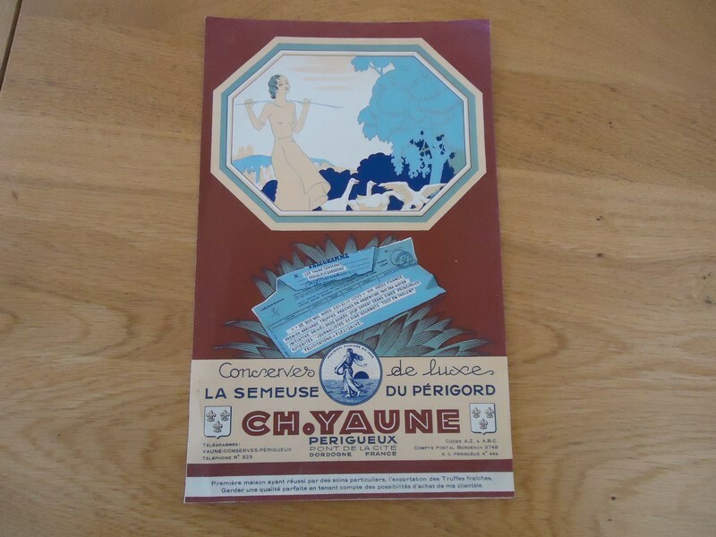 Catalogue Publicitaire Brochure Ch.Yaune Conserves De Luxe Semeuse Du Perigord 