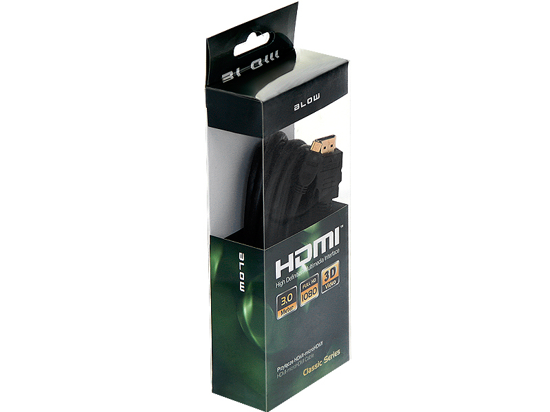 CAVO HDMI - microHDMI GOLD BLOW 1080 FULL HD 3D VIDEO v1.4 LUNGHEZZA 3 METRI