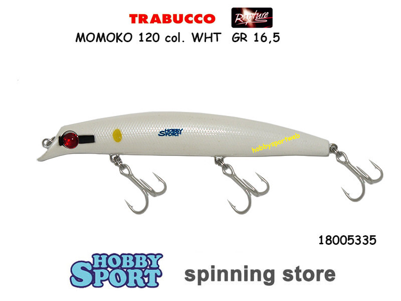 MOMOKO 120 RAPTURE COLORE WHT MINNOW SUSPENDING SPINNING MARE SPIGOLA 18005335