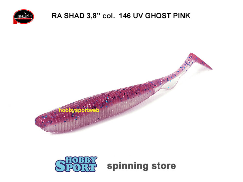 MOLIX  RA SHAD 3,8''  COLOR  146 UV GHOST PINK SPINNING MARE LAGO