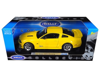 2007 Saleen Ford Mustang S281E 1:18 Diecast Model Yellow Welly 12569YL*