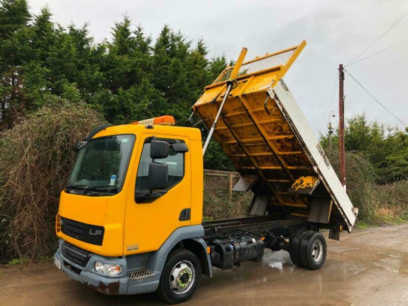 2007 DAF LF45,140 TIPPER 7.5 TON 3 SEAT CAB ALLOY DROPSIDES MANUAL GEARS TOWBAR in Weston