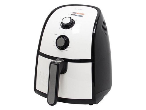 iceagle Heteluchtfriteuse 6,5 l, XXL airfryer, friteuse zonder olie, heteluchtfriteuse met 8 verschillende programma's, digitaal display, vrije temperatuurkeuze van 80 tot 200 °C, 1700 W, zwart
