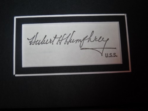 Humbert Humphrey 12x18 Facsimile Signed Framed Vintage Mince Meat Pie Recipe