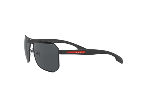 Pre-owned Prada Linea Rossa Sunglasses Ps 51vs Dg05z1 Black Rubber Black Gray Man