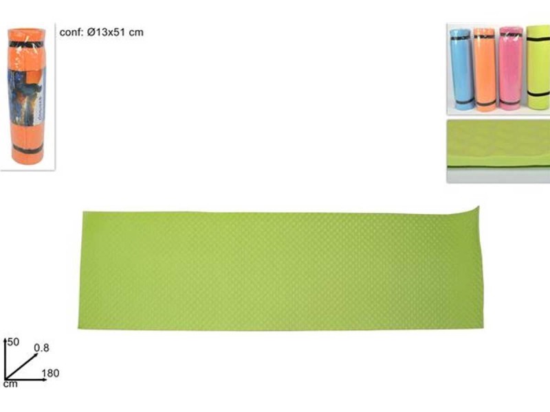 Tappeto Tappetino Morbido Yoga Aerobica Campeggio Fitness Onde 50x180cm idea