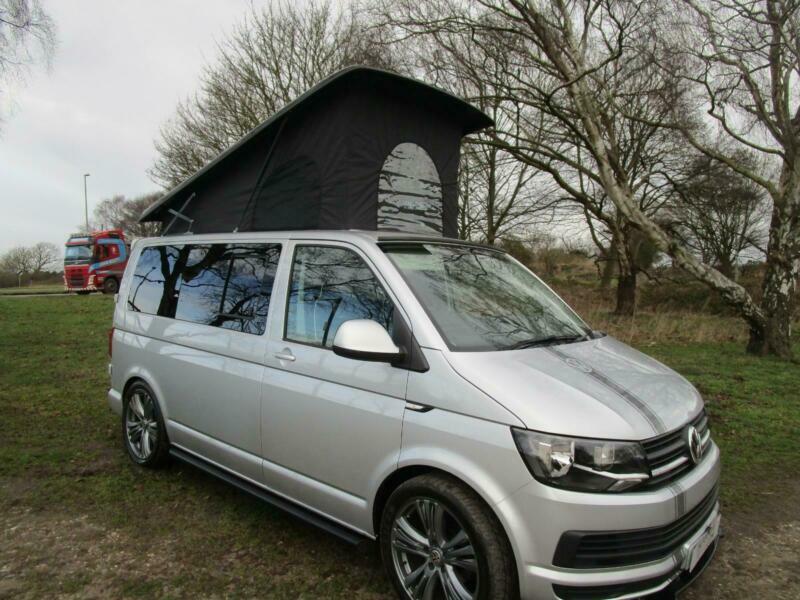 VW T6 Transporter Volkswagen 4 Berth Pop Top Camper Van 2017 for sale
