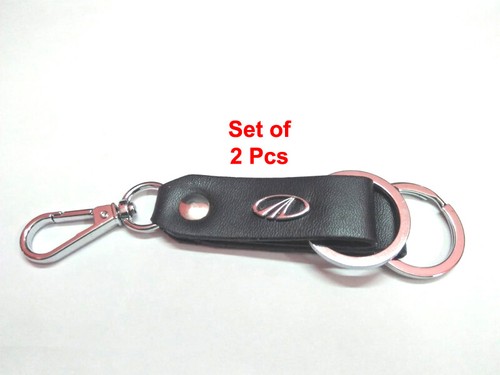 Faux Leather Metallic Hook Keychain Keyring Set fit for Mahindra