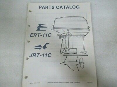 1987 Evinrude Johnson OMC ERT-11C JRT-11C Models Parts Catalog Manual P/N 398854