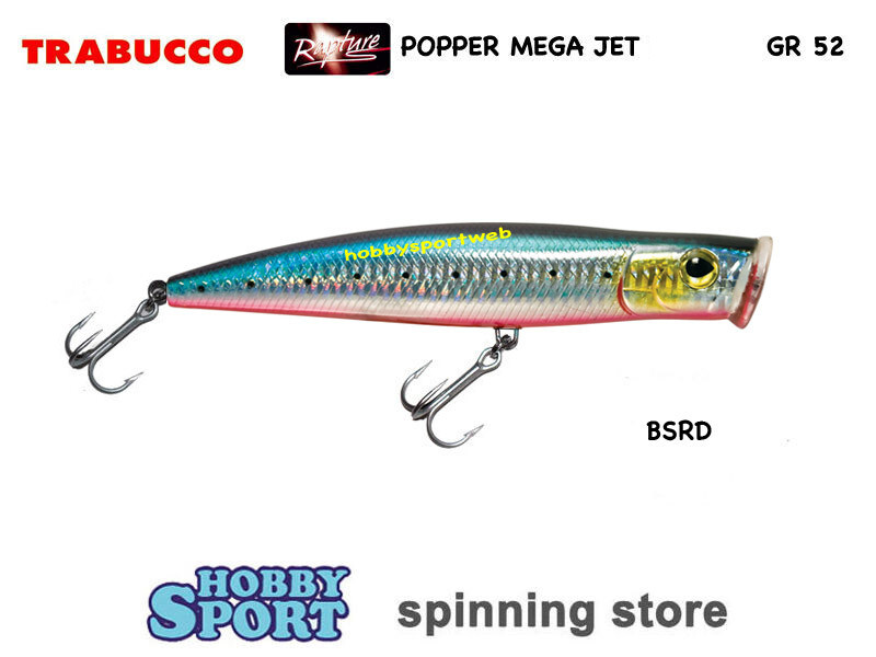 MEGA JET POPPER 52 GR col. BSRD ARTIFICIALE SALTWATER 155mm RATPTURE TRABUCCO