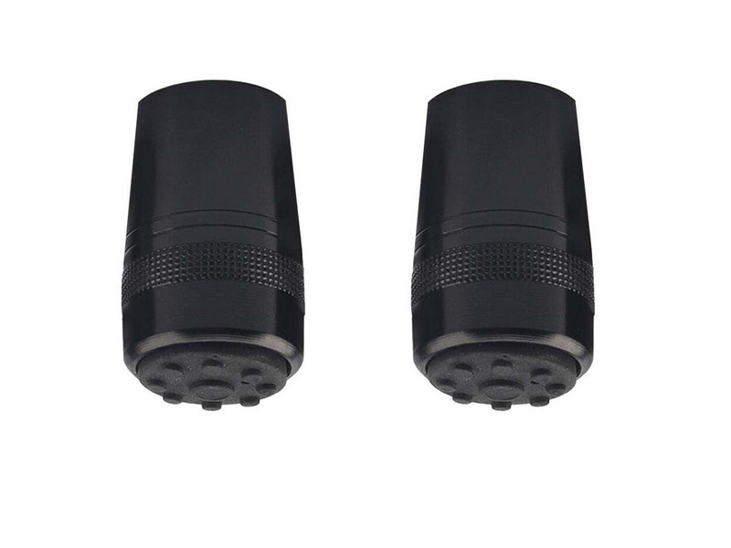 2 TAPPI IN ALLUMINIO NERO PER CANNA TREMARELLA - BOMBARDA  DIAMETRO 15mm