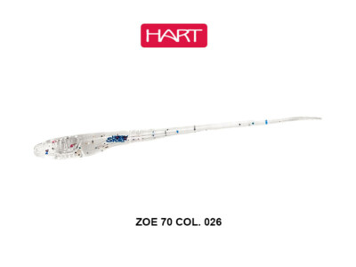 HART ZOE 70  COL 026  UV TRASPARENTE PINK mm 70 SILICONICO ROCK FISHING SPINNING