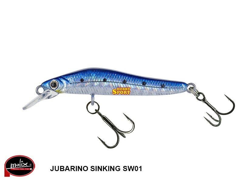 JUBARINO JERKBAIT MOLIX 50  COL SW01 BLUE SARDA 2.5 GR  5 CM  SPINNING TROUT