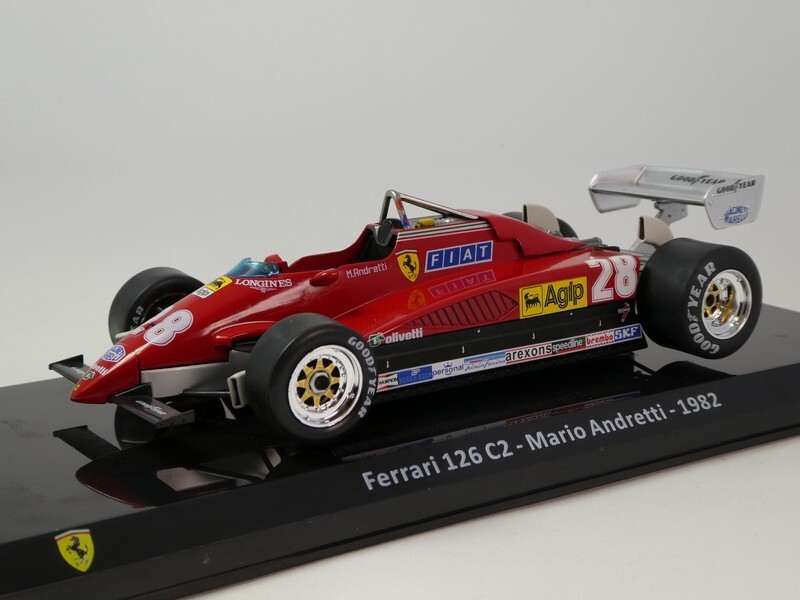 【未組立】Ferrari Turbo 126 C2 - 1982 1:43 28 1982 Ferrari 126 C2 Didier Pironi 1/43 Diecast Model F1
