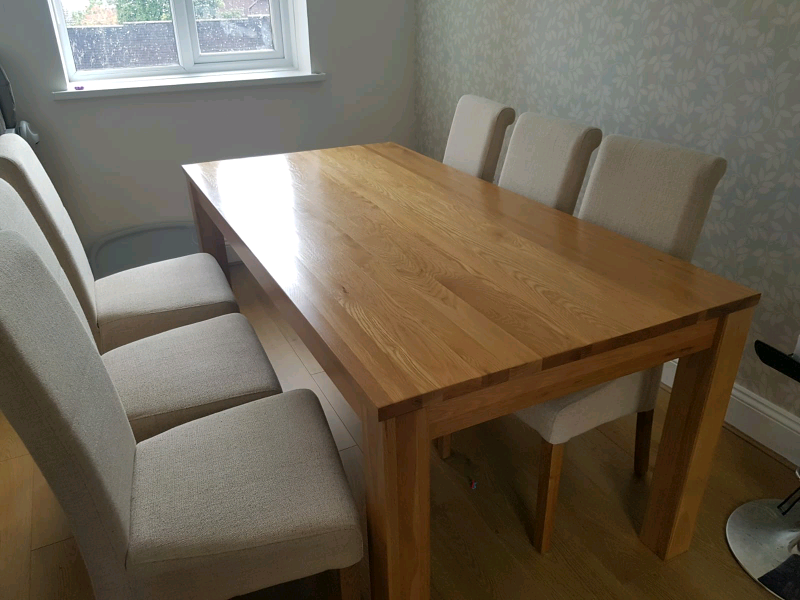 Solid oak 8 seater dining table | in Plymouth, Devon | Gumtree