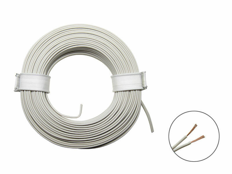 10m Kabel Litze Zwillingslitze 2x0,08mm² Weiß Schaltlitze 2-adrig 10 Meter Ring