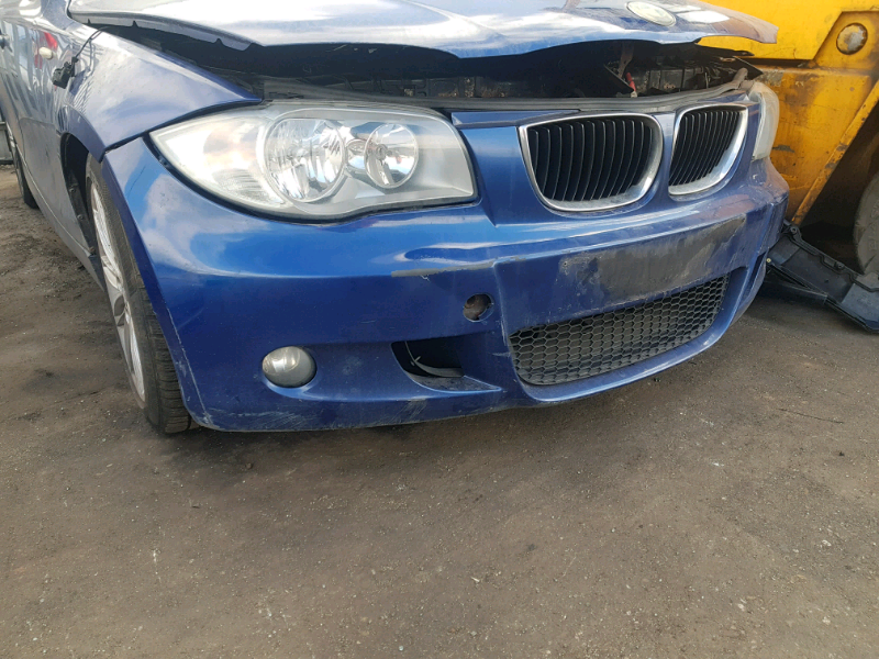 M sport front bumper bmw 1 series e87 blue with fog lights grill in