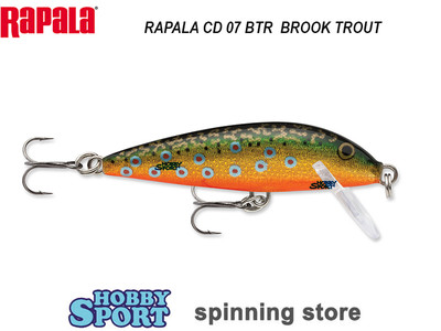 RAPALA COUNTDOWN CD 07 SINKING COLORE BTR BROOK TROUT SPINNING TROTA BLACK BASS
