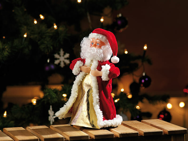 singender & tanzender-Weihnachtsmann mit Musik, höhe 28 cm Song 