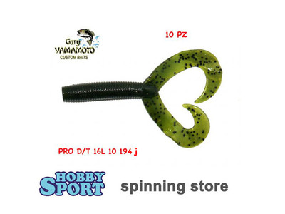 GARY YAMAMOTO PRO D/T GRUB WATERMELON 16 L 10 194j SPINNING BLACK BASS