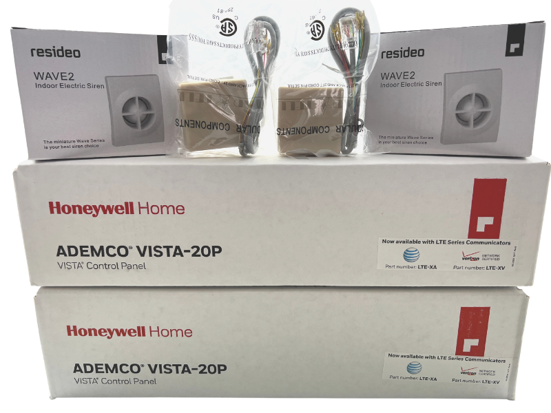 2 Honeywell Home Vista-20P Panels V 10.24, Sirens Jacks & Co