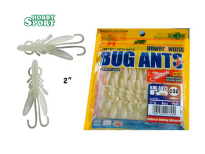 BUG ANTS 2" COL 032 MIDNIGHT GLOW LIGHT ROCK FISHING SPINNING MARE ECOGEAR