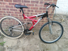 FULL SUSPENSION MOUNTAIN BIKE SUIT GENTS LADY OR TEEN GOOD CONDITION 