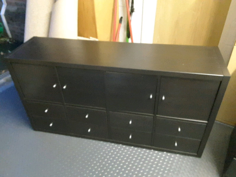 Ikea Kallax Unit With Drawers And Cupboard Inserts