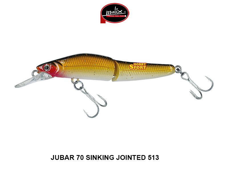JUBAR 70 MOLIX SINKING SNODATO  COL.  513 HONEY SHAD 7 GR  5.5 CM   SPIN
