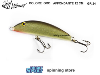 REAL WINNER AFFONDANTE 24 GR COL A12GRO BLACK OLIVE 12 CM SPINNING FIUME TROTA