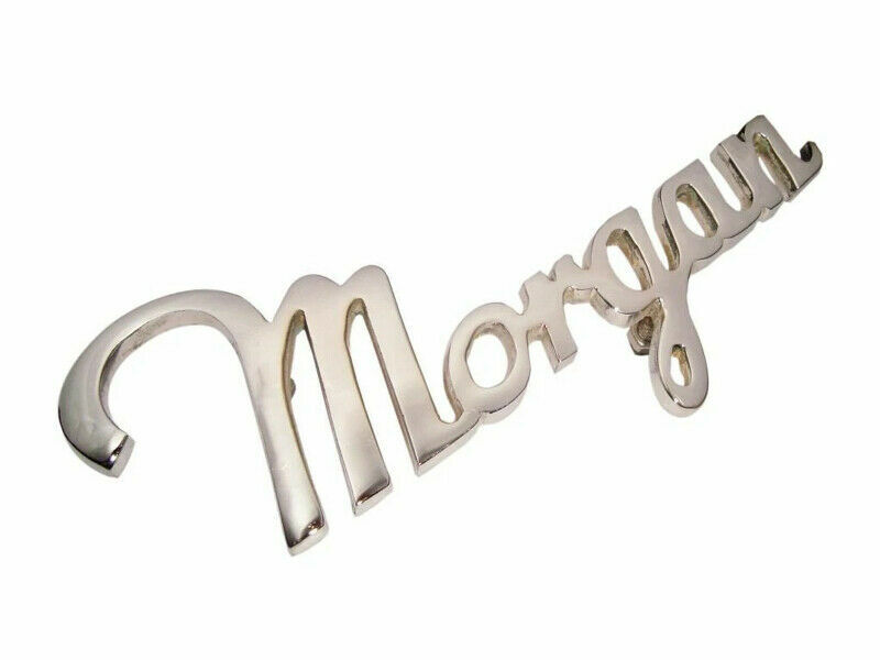 New Classic Morgan Car Script Badge Emblem Motif Chrome Plated  
