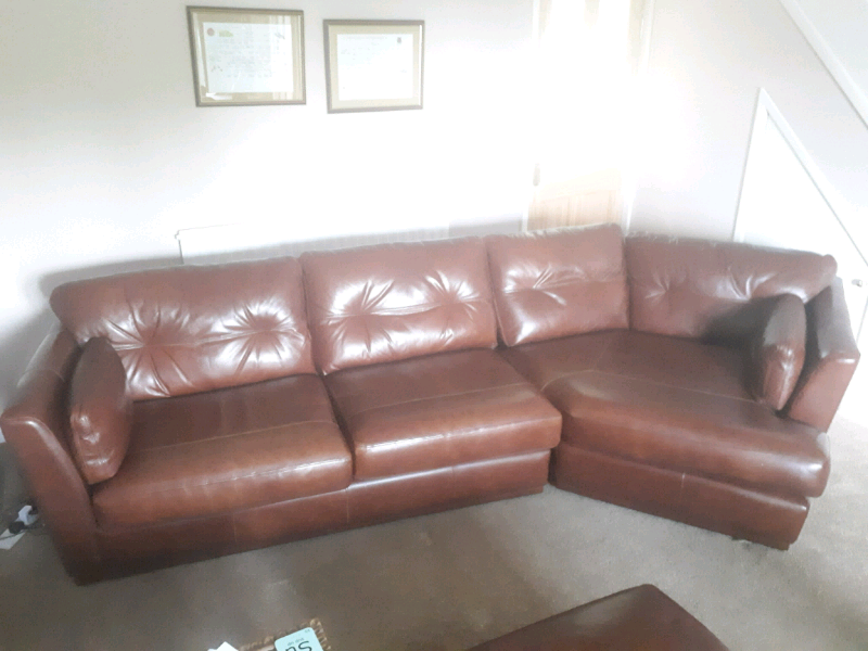 G Plan 'ethos' brown leather corner sofa RRP 2714 in Guiseley, West