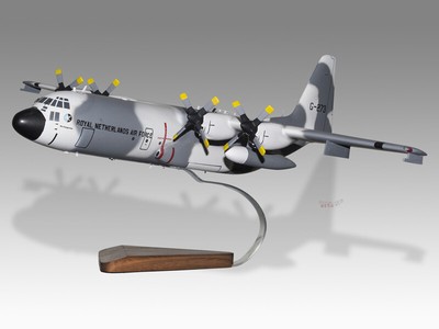 Lockheed L-100-30 Hercules Royal Netherlands Air Force Solid Wood Display Model