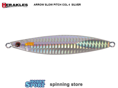 SLOW PITCH ARROW JIG 120 GR  COL 4 SILVER HERAKLES  PESCA MARE BARCA