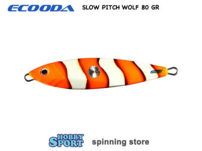SLOW PITCH WOLF 80 GR  COL B1 CLOWN GLOW  PESCA MARE BARCA ECOODA