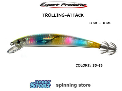 TOTANARA EXPERT TROLLING-ATTACK SD-15 RAINBOW 15 GR PESCA TRAINA MARE