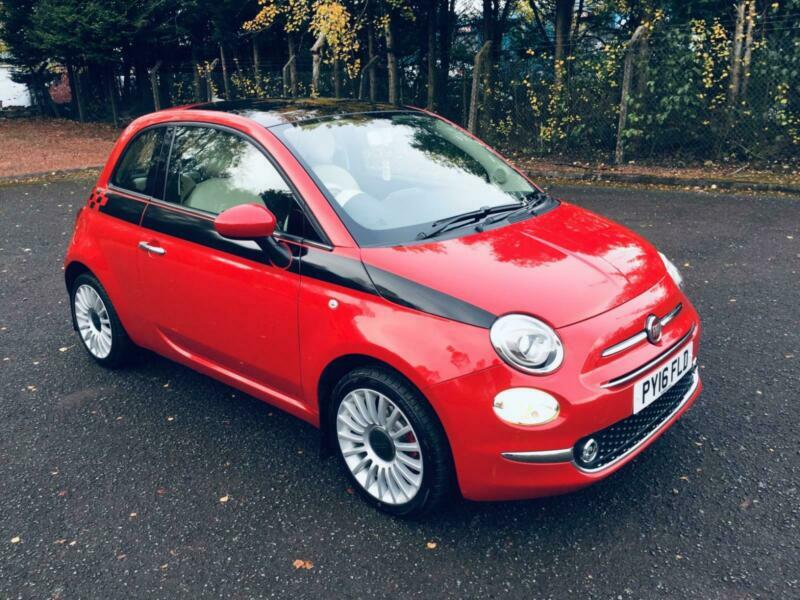 2016.16.FIAT 500.LOUNGE.RED. in Dumfries, Dumfries and Galloway Gumtree