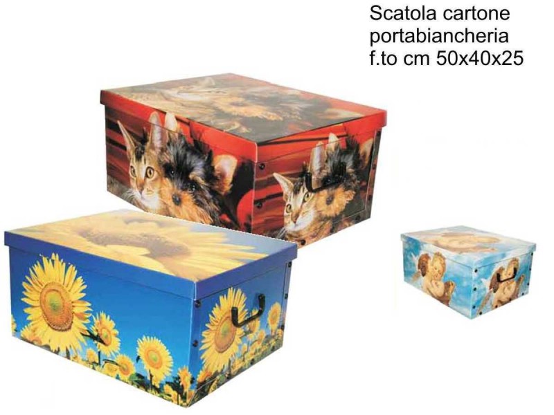 Bauletto Contenitore Salva Spazio Porta Biancheria Scatola 50x40x25cm moc